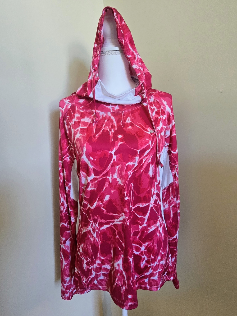Women's Hot Pink Tie-Dye Hooded Pullover